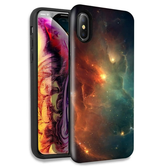 Mundaze Nebula Double Layer Hybrid Case Cover For Apple iPhone XS Max