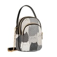 thumbnail image 7 of FORMRS Crossbody Bag for Women Quilted Travel Shoulder Cell Phone Purse with Chain Strap Handbag, Gray Cute Cats, 7 of 7