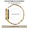 thumbnail image 3 of Zinc Alloy Twisted Watch Band Rhinestone Decor for Verizon GizmoWatch 2 Watch Strap - Black, 3 of 5