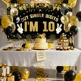 thumbnail image 3 of 10th Birthday Backdrop for Boys Black and Gold Balloons 10th Birthday Photography Background Funny Double Digits 10 Years Old Birthday Party Decorations Banner Supplies Photo Booth Props, 3 of 4