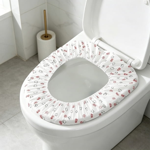 Disposable Printed Toilet Seat Covers Waterproof Non-woven Fabric Portable Potty Seat Mats For HomeTrave LHotel Pregnant And Postpartum Women