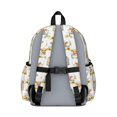 thumbnail image 3 of Highland Cow and Sunflower Print Cute School Backpack with Padded Back and Adjustable Shoulder Straps 13.4"x11"x4.7", 3 of 5