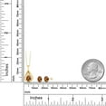 thumbnail image 2 of Gem Stone King 1.21 Ct Orange Red Madeira Citrine White Diamond 10K Yellow Gold Pendant and Earrings Jewelry Set, 2 of 3