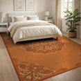 thumbnail image 3 of ODIKA 8'x10' Washable Area Rug Orange Fall Vintage Farmhouse Terracotta Boho Medallion Design with Floral Scrolls for Living Room, Under Sectional, Family , Durable, Non-Slip, 3 of 7