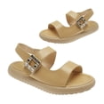 thumbnail image 3 of Sandalias de punta abierta para mujer, sandalias planas con punta abierta para mujer, sandalias de punta redonda para mujer, sandalias de PU para mujer, eficiencia óptima, 3 of 9