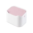 thumbnail image 2 of Bin de desecho de escritorio de plástico con tapa de basura de doble capas Cat Aftual Tiny Dedamming Beding Kitchen Garbage Organizer Suministros rosa blanco Inevent HA011433-02, 2 of 7