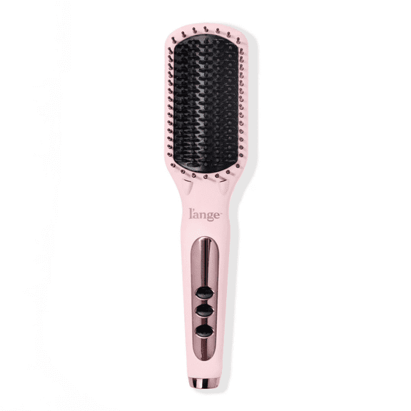 L'ange Hair Le Vite Ceramic Straightening Brush with Digital LCD Display for Sleek Frizz-Free Hair (Blush)