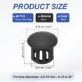 thumbnail image 2 of Uxcell Bouchons de Trous en Plastique, Type Flush Bouchon Rond Verrouillage Noir 10mm/3/8 Pouces, 2 of 7
