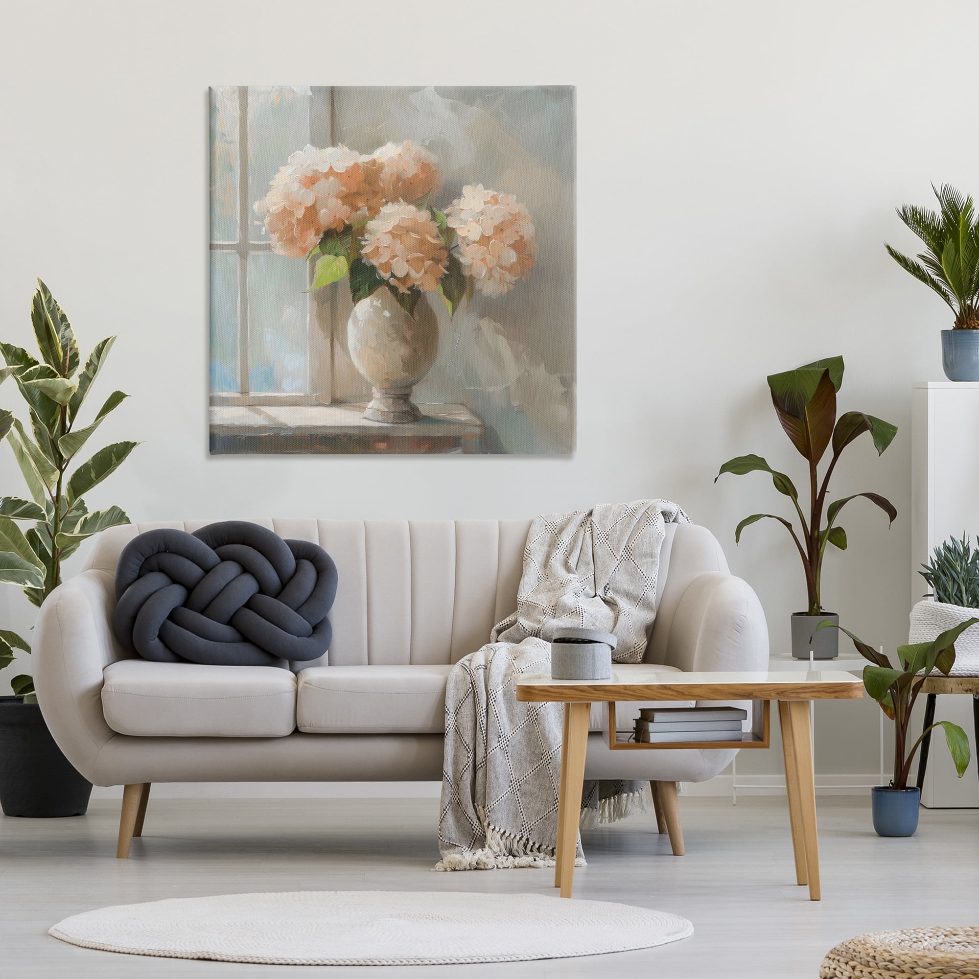 Stupell Industries Pink Hydrangea in Sunlit Vase Canvas Wall Art, design by Creative Studio
