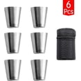 thumbnail image 2 of Juego de tazas para beber de acero inoxidable de 7 piezas, taza para barman, vasos de chupito, copa de vino portátil, 2 of 5