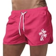 thumbnail image 2 of CONZONE Mens Swim Trunks Hawaiian Graphic Y2K Board Shorts for Men Elastic Waist Drawstring Lightweight Quick Dry Summer Beach Swim Shorts, 2 of 4