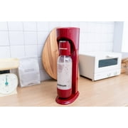 Drinkmate OmniFizz Sparkling Water and Soda Maker, Carbonates Any Drink, CO2 Cylinder Not Included (Royal Red)