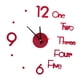 thumbnail image 3 of Arte de superficie del espejo del reloj engomada de pared rojo Zulema Reloj de pared sin marco, 3 of 6
