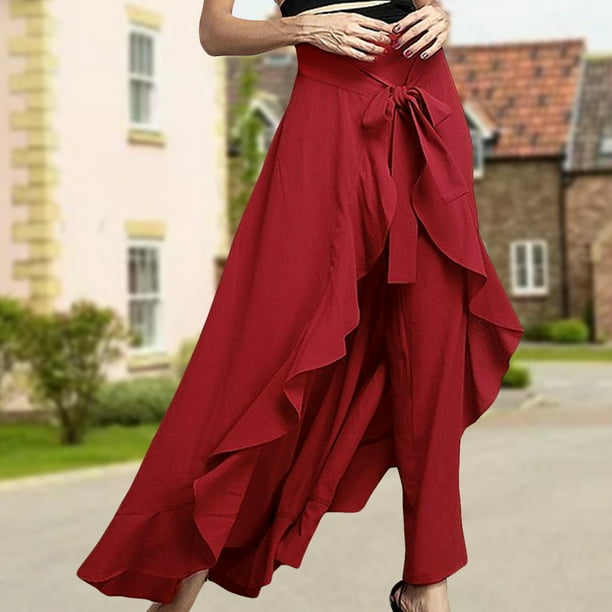 Falda Larga Mujer Falda Mujer Con Forro Y Cordón Doble Capa