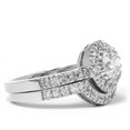 thumbnail image 3 of Pompeii 1 1/2 Carat  Diamond Halo Engagement Wedding Ring Set Matching Band 14k (H-I,I1), 3 of 3