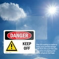 thumbnail image 6 of (2 Pack) Keep Off OSHA Danger Sign 7 Inch X 5 Inch Vinyl Label Decal Sticker Weather Resistant, UV Protected for Workplace, Business, and Construction Site, Made in the USA, 6 of 7