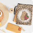 thumbnail image 2 of HELLHERO 1 pc Book Club Gifts Book Organizer Bag 11.42 x 8.66 Inch Polyester Fabric Book Sleeve Protector Carrying Book Case for Readers, Leopard-Strawberry, 2 of 5