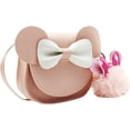thumbnail image 2 of YOUI-GIFTS Little Girls Cute Bowknot Crossbody Purse Cartoon Mouse Ear Shoulder Handbag with Pompoms, 2 of 7
