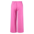thumbnail image 3 of OGLCCG Cotton Linen Pants for Girls Teens Summer Casual Straight Leg Boho Pants Elastic Waist Beach Trousers with Pockets 4-15 Years, 3 of 6