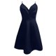 thumbnail image 4 of Vestido sin mangas con fruncido en la espalda para mujer: tirantes finos, cierre con cremallera, tejido de punto para verano., 4 of 4