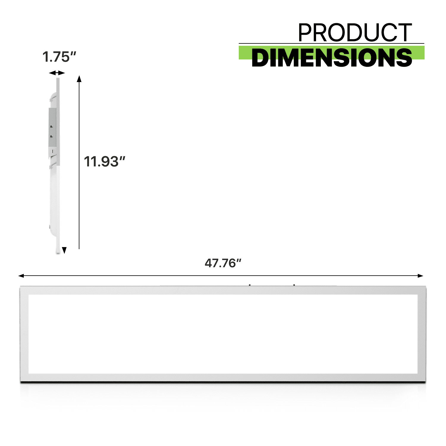 Magshion 2 Piece 1x4 LED Flat Panel Light, 3 Color Selectable - LED Panel Light Dimmable Drop Ceiling Troffer Fixture, 4000LM,110LM/W