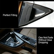 Car Accessories CARBON FIBER Self Adhesive Vinyl Sticker Wrap Hood Roof 5D BLACK