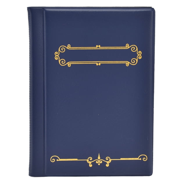 Libro de colección de monedas, gran capacidad, diseño antideslizante, buena resistencia al agua, 120 bolsillos, monedero para uso de colección, azul
