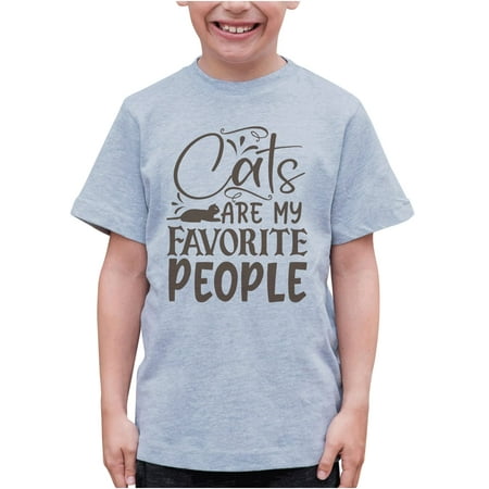

7 ate 9 Apparel Kids Pet Lover Shirts - Cats are My Favorite People Grey T-Shirt 4T