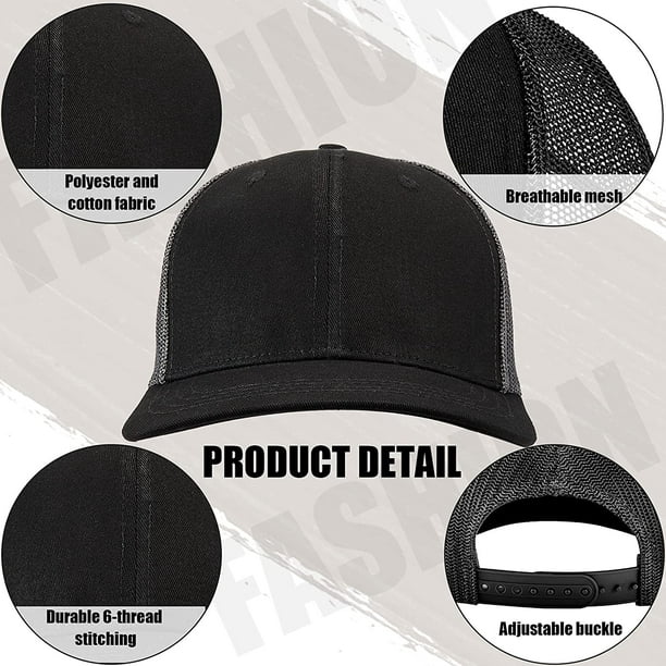 Trucker Hats Snapback Hats Men Black Baseball Cap Mesh Dad Plain Hat Blank Trucker  Hat Cap with Adjustable Strap Snap Back Hat for Men Women (Black-Gray, Dark  Gray, White, Navy Blue,4 Pieces) 