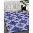 thumbnail image 3 of Ahgly Company Machine Washable Indoor Rectangle Transitional Deep Periwinkle Purple Area Rugs, 2' x 5', 3 of 7