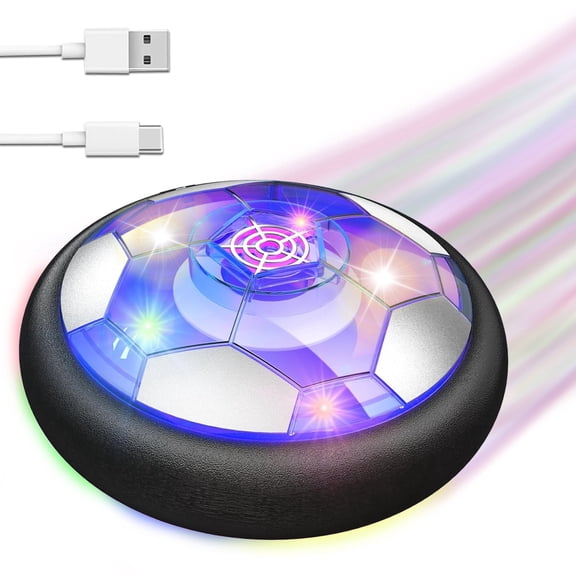 skymagic Hover Soccer Ball with LED Lights, Rechargeable Air Football Game Toy for Kids Boys Girls Ages 6-12, Indoor Outdoor Birthday Christmas Gifts