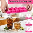 thumbnail image 3 of Ice Cube Tray with Lid – 3 Pack 2 Tbsp Ice Trays for Freezer, Stackable, BPA-Free, Easy Release Large Ice Cube Molds for Chocolate, Cocktails, Iced Coffee, Whiskey & Juice (10-heart cube,rose red), 3 of 7