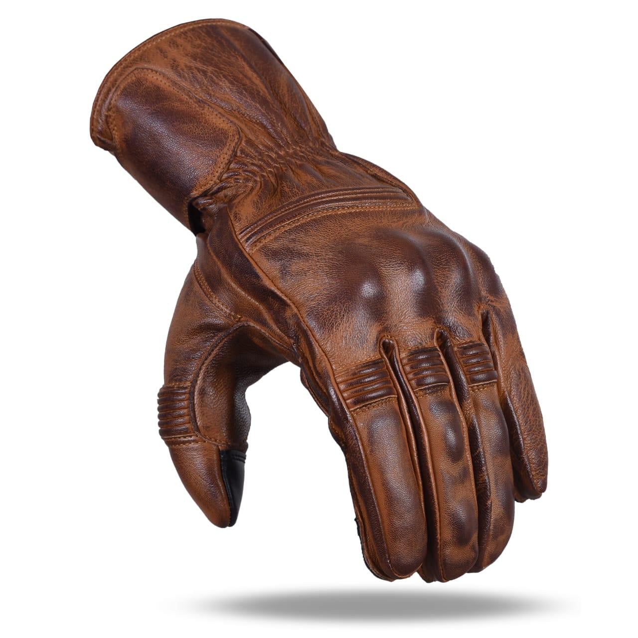 Men's Premium Leather Motorcycle Gloves, Biking Gloves, Made with Original Sheep Skin Leather