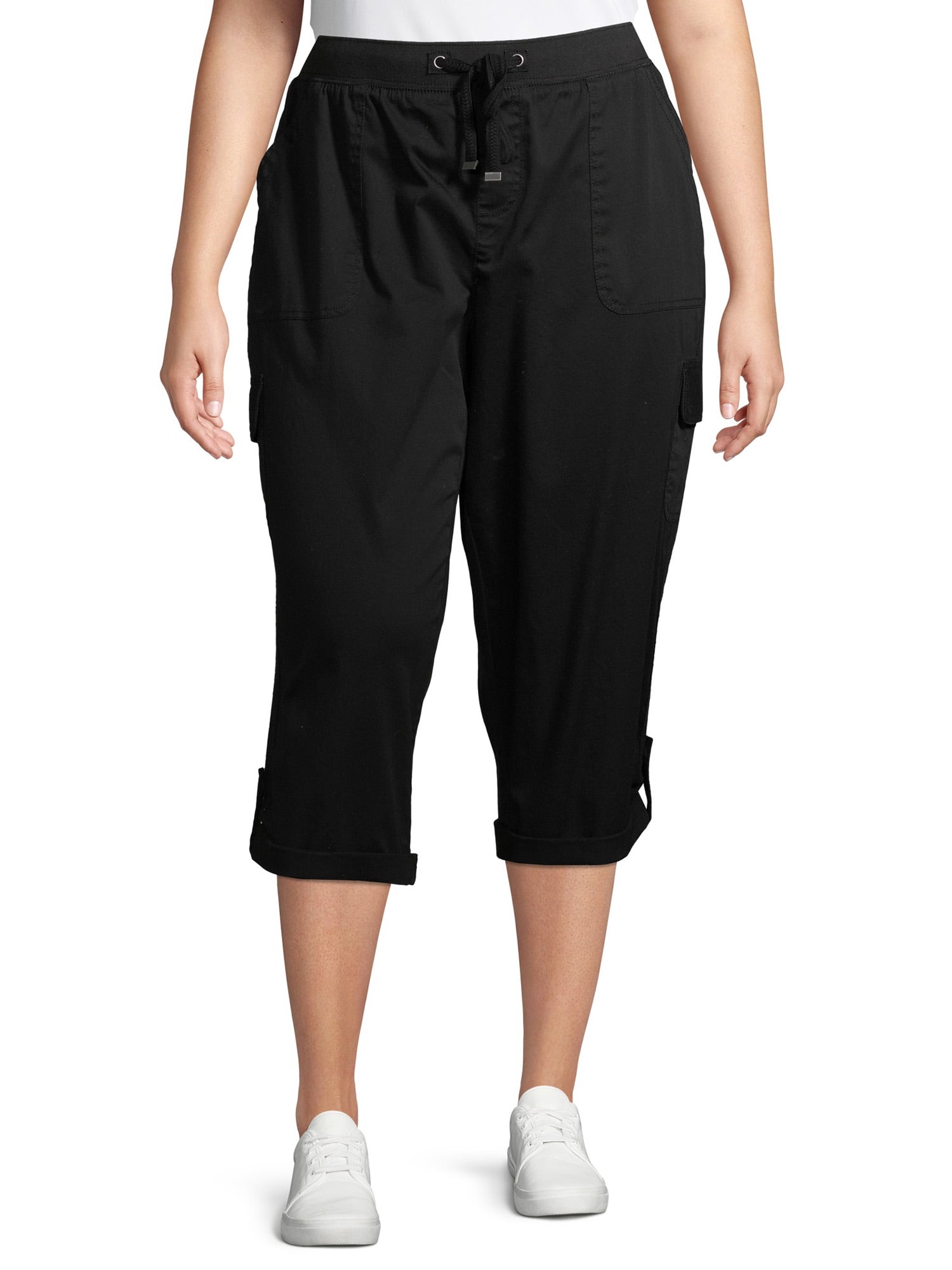 plus size cargo capris
