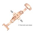 thumbnail image 3 of Folding Watch Clasp Push Button Quick Release for 20mm Leather Watchband Gold Pink, 3 of 5