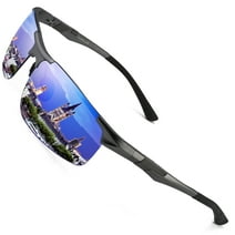 PUKCLAR Mens Driving Sunglasses Polarized Sports Sunglasses Al-Mg Metal Frame Cycling Fishing Golf Goggles