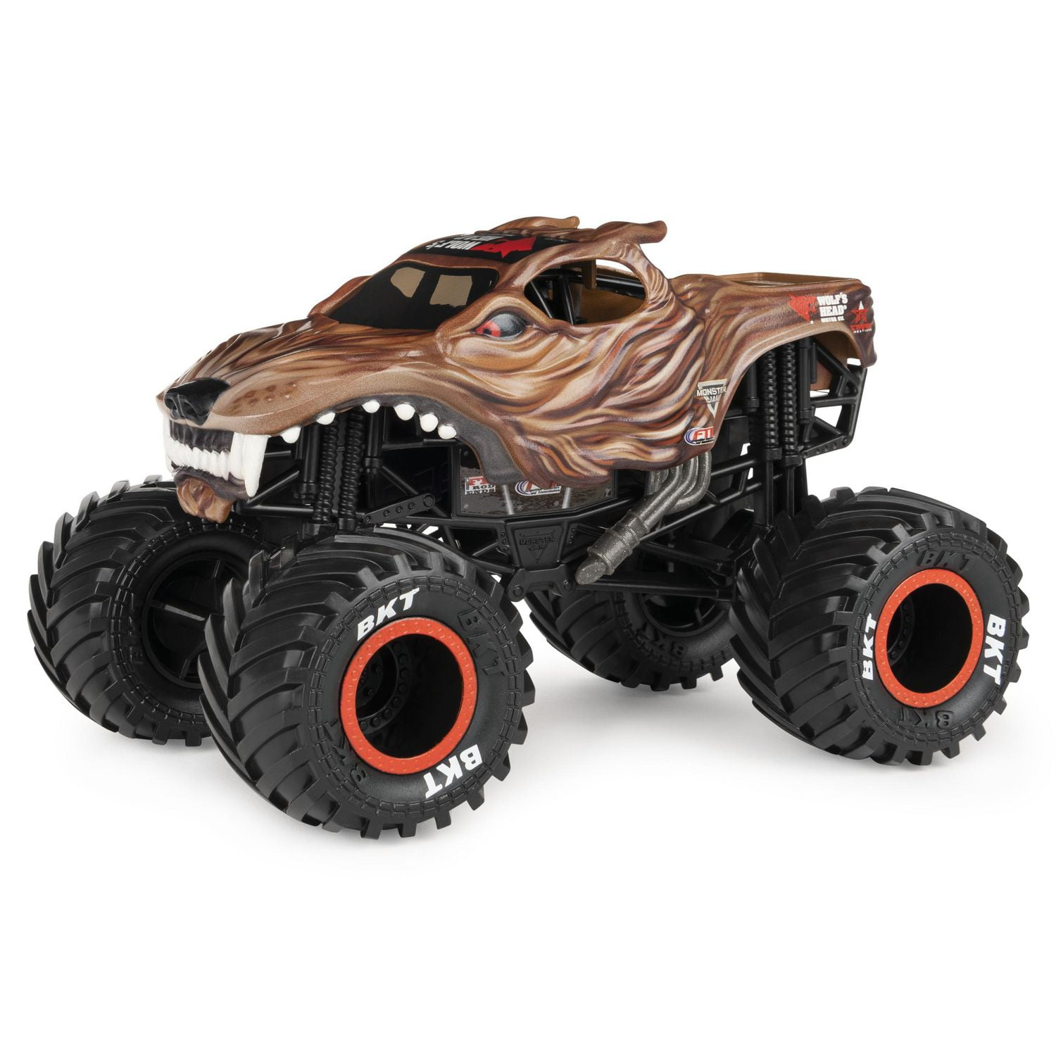 Monster Jam, Official Wolf’s Head Monster Truck, Collector Die-Cast Vehicle, 1:24 Scale