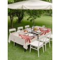 thumbnail image 3 of Outdoor Tablecloth with Umbrella Hole and Zipper, Christmas Tree Rectangle Table Cloth 54x80 Inch Waterproof Tablecloth, Winter Xmas Yellow Pink Snowflake on Linen Picnic Table Cover for Patio, 3 of 7