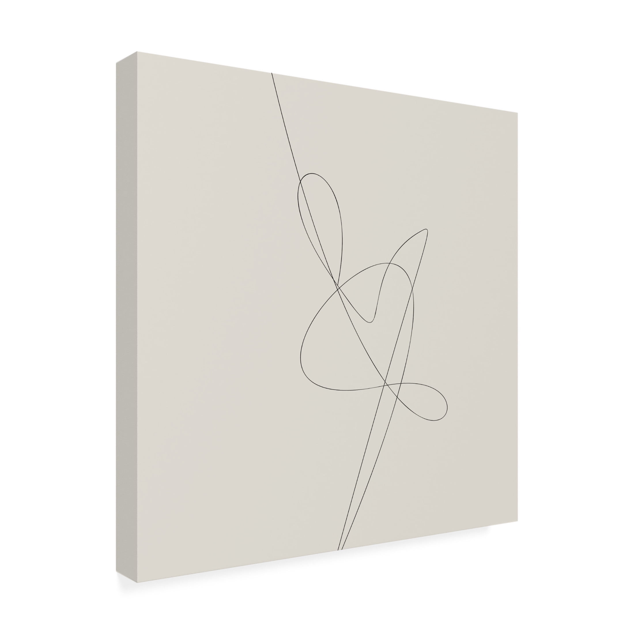 Trademark Fine Art Oju Design  Beige Abstract Canvas Wall Art