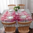 thumbnail image 3 of Grey Pink Christmas Table Cloth Waterproof Tablecloths, Xmas Tree Snowflake Winter Tablecloth Dining Table Cover for Kitchen Party Tabletop Outdoor, Rectangle Tablecloth 60x102 Inch, 3 of 9