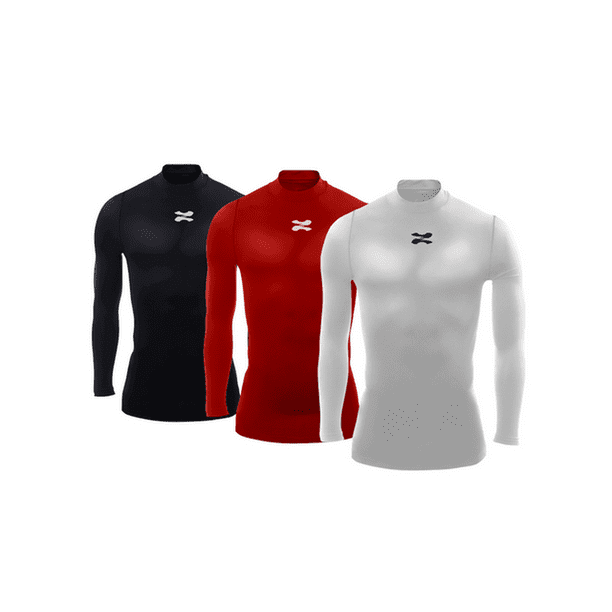 Playera Deportiva Manga Larga Unisex Licra de Compresion Comoda y Fresca Pack 3 multicolor G ZAPARI Licra Deportiva
