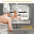 thumbnail image 5 of Wohh Medicine Cabinet Mirror with Anti-Fog, 39" Aluminum Bathroom Storage Cabinet LED , 3-Door Mirrored Cabinet with Adjustable Brightness, Multi-Level Storage Compartments, 5 of 9