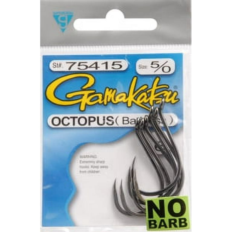 Gamakatsu Octopus Hook Barbless, NS Black, Size 5/0, 6pk