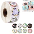 thumbnail image 2 of Étiquette Enveloppe Autocollants Cadeaux d'Anniversaire Emballage 500 Pcs/rouleau Étiquette Florale pour Cuisine, Salle à Manger & Bar, 2 of 8