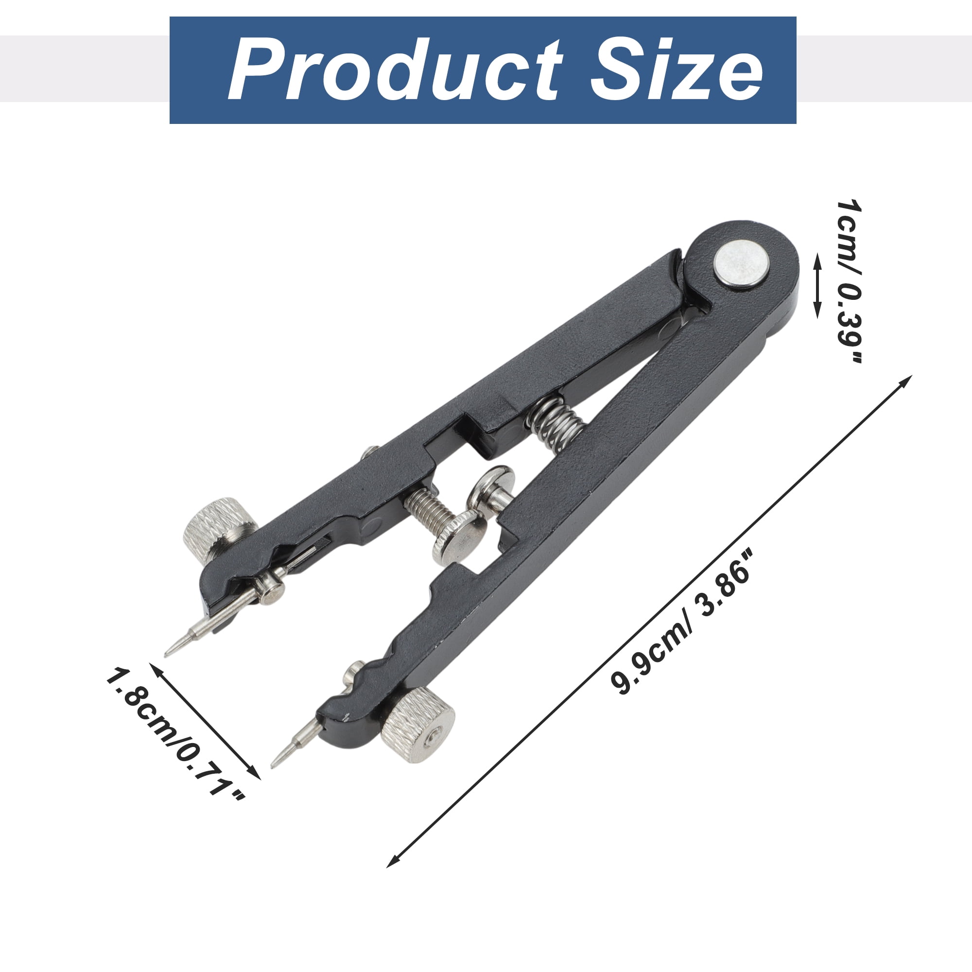 Unique Bargains Watch Band Remover Tool Spring Bar Plier With Pins Black