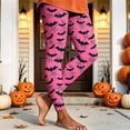 thumbnail image 5 of Yeaiivve Cute Leggings for Women Halloween SpiderWeb Bat Printed Skinny Pant Elastic High Waist Yoga Pants Cozy Stretchy Milk Silk Workout Legging 3XL, 5 of 7