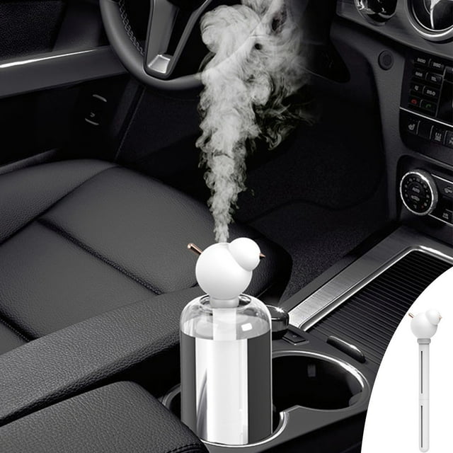 Fiudx Humidificador Usb para Coche, Diseño Compacto y Portátil, Funcionamiento Silencioso, Temporizador de 4 a 6 Horas, Alimentación Por Usb, Uso Doméstico y En Coche, Purificador de Aire, Tamaño Com