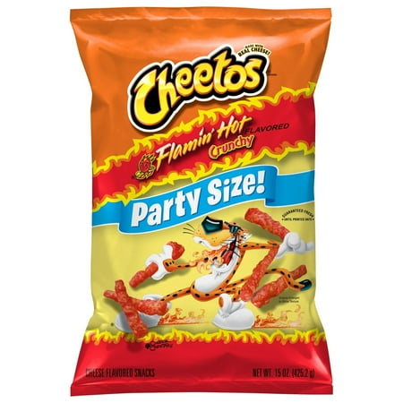 Pack Of 2 Cheetos Crunchy Flamin' Hot Cheese Snacks - Party Size, 15 oz (Package May Vary)