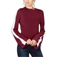 thumbnail image 1 of I.N.C Womens Varsity Stripe Pullover Sweater, Red, Medium, 1 of 1