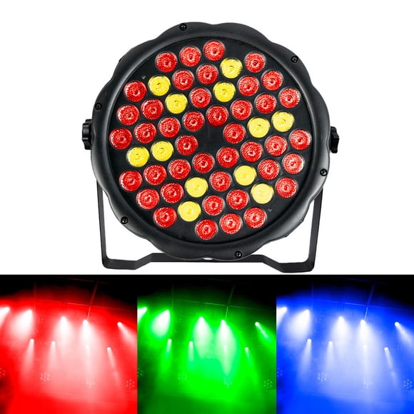Lampara Par LED 54 Piezas RGBW Profesional con DMX y Audioritmico